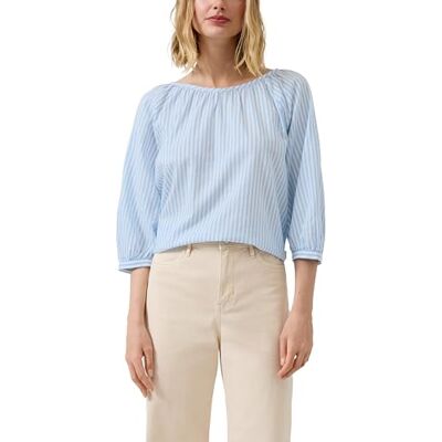s.Oliver Bluse aus Baumwoll-Viskosemix mit Raffung s.Oliver Bluse aus Baumwoll-Viskosemix mit Raffung