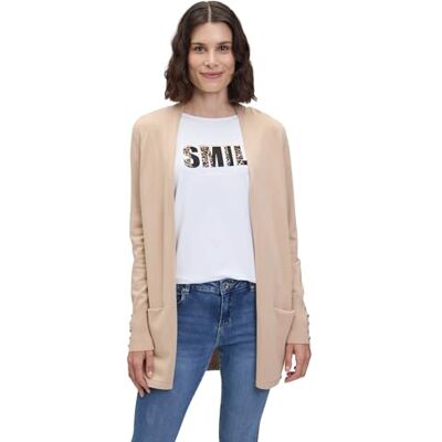 Betty Barclay Damen Feinstrickjacke mit Taschen 40, Beige Betty Barclay Damen Feinstrickjacke mit Taschen 40, Beige