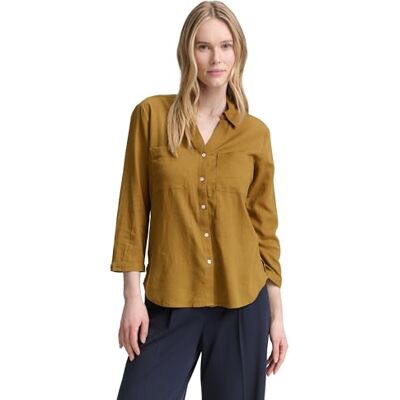 TOM TAILOR Damen 1046197 Bluse, 15664 Nutria Olive, 40 EU TOM TAILOR Damen 1046197 Bluse, 15664 Nutria Olive, 40 EU