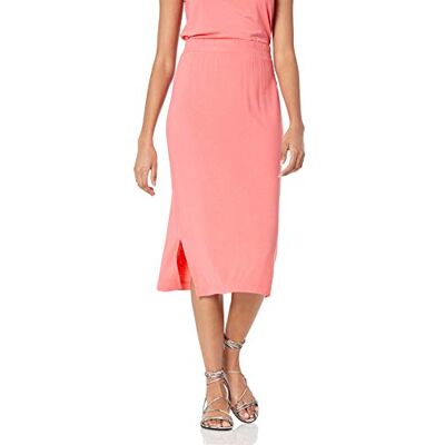 Amazon Essentials Damen Midirock aus Strick zum Hieinschlüpfen (erhältlich in Übergröße), Pfirsich, L Amazon Essentials Damen Midirock aus Strick zum Hieinschlüpfen (erhältlich in Übergröße), Pfirsich, L