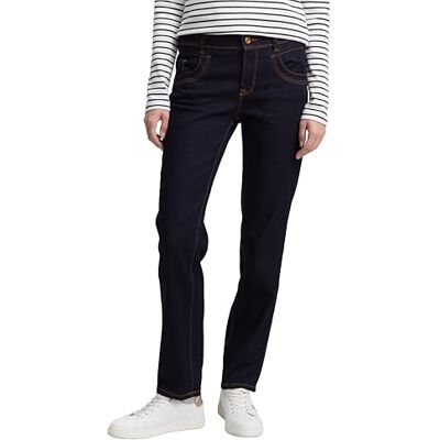 TOM TAILOR Damen 1008146 Alexa Straight Jeans, 10138 Rinsed Blue Denim, 27W / 30L EU TOM TAILOR Damen 1008146 Alexa Straight Jeans, 10138 Rinsed Blue Denim, 27W / 30L EU