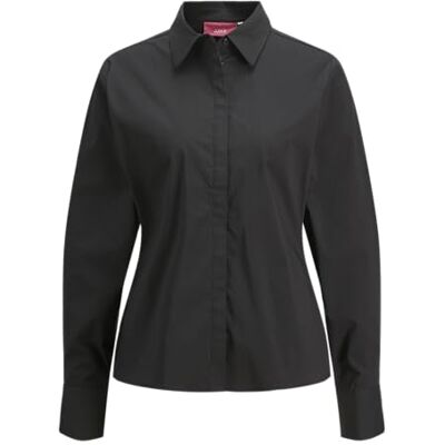 JJXX Damen JXSAGA LS Slim Shirt WVN SN Bluse, Black, M JJXX Damen JXSAGA LS Slim Shirt WVN SN Bluse, Black, M