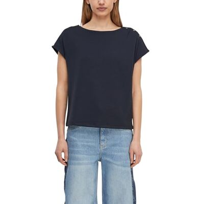 Comma Weiches T-Shirt mit Faltendetail Comma Weiches T-Shirt mit Faltendetail