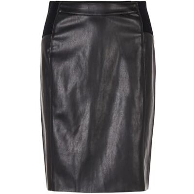 VERO MODA Damen Vmbuttersia Hw Coated Skirt Noos Rock, Black, L EU VERO MODA Damen Vmbuttersia Hw Coated Skirt Noos Rock, Black, L EU