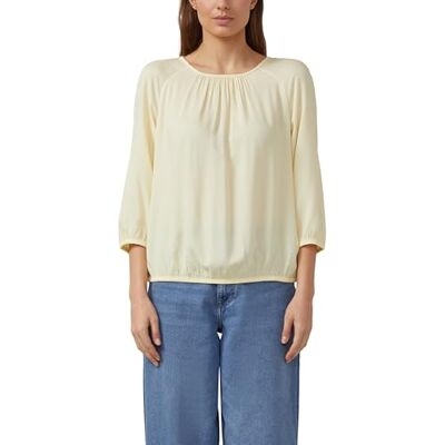 s.Oliver Strukturierte Viskose-Bluse mit Raff-Details s.Oliver Strukturierte Viskose-Bluse mit Raff-Details