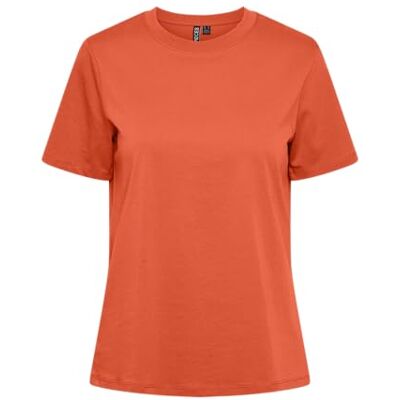 PIECES Damen Pcria Ss Solid Tee Noos Bc T-Shirt 17140802 ,Nasturtium ,S PIECES Damen Pcria Ss Solid Tee Noos Bc T-Shirt 17140802 ,Nasturtium ,S