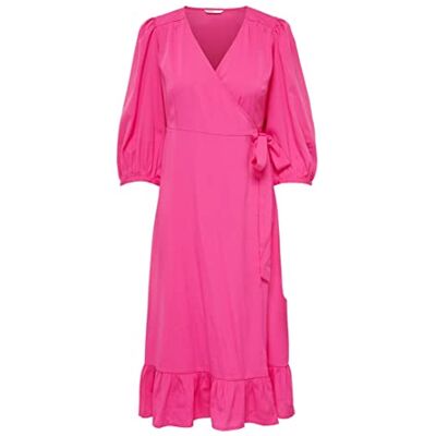 ONLY ONLOLIVIA 3/4 WRAP MIDI Dress WVN NOOS ONLY ONLOLIVIA 3/4 WRAP MIDI Dress WVN NOOS