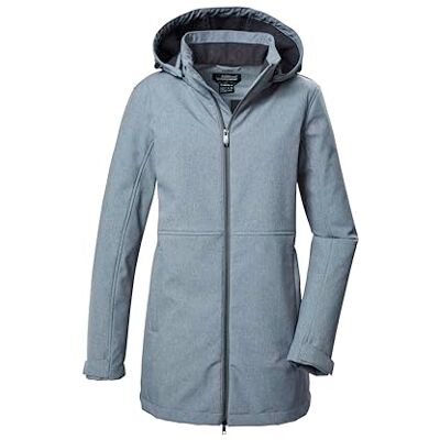 Killtec Damen Softshell Parka/Softshelljacke mit abzippbarer Kapuze KOW 95 WMN SFTSHLL PRK, graumelange, 42, 41803-000 Killtec Damen Softshell Parka/Softshelljacke mit abzippbarer Kapuze KOW 95 WMN SFTSHLL PRK, graumelange, 42, 41803-000