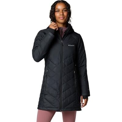 Columbia Damen Lange Steppjacke mit Kapuze, Heavenly Columbia Damen Lange Steppjacke mit Kapuze, Heavenly