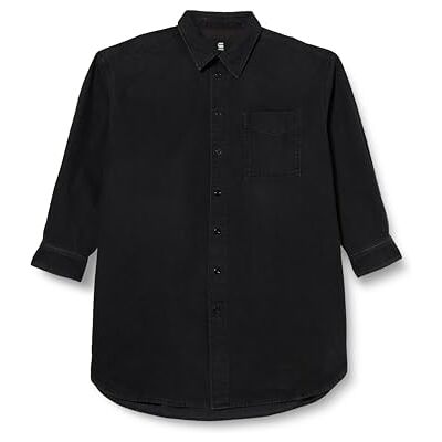 G-STAR RAW Damen Oversized Denim Dress, Schwarz (Worn in Blade D23675-D304-D909), S G-STAR RAW Damen Oversized Denim Dress, Schwarz (Worn in Blade D23675-D304-D909), S