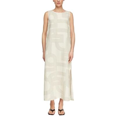 Comma Midikleid aus Leinenmix mit Seitenschlitzen und Eingrifftaschen Comma Midikleid aus Leinenmix mit Seitenschlitzen und Eingrifftaschen