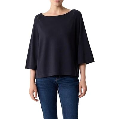 Comma Oversized Pullover aus Feinstrick mit Lochmuster Comma Oversized Pullover aus Feinstrick mit Lochmuster