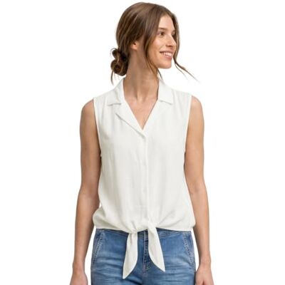 Street One Blusentop mit Bowling-Kragen und Knoten Off White 40 Street One Blusentop mit Bowling-Kragen und Knoten Off White 40
