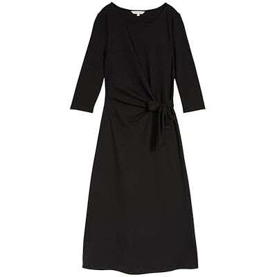 TOM TAILOR Damen 1047642 Jersey Midi-Kleid Mit Knoten-Detail, 14482 Deep Black, 46 EU TOM TAILOR Damen 1047642 Jersey Midi-Kleid Mit Knoten-Detail, 14482 Deep Black, 46 EU
