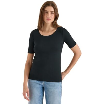 Cecil Basic T-Shirt mit Rundhals in Unifarbe Palm Breeze Green S Cecil Basic T-Shirt mit Rundhals in Unifarbe Palm Breeze Green S