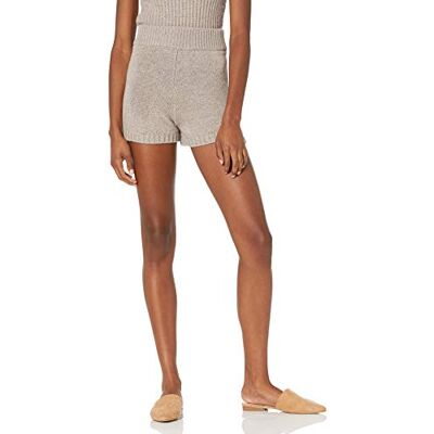 The Drop Damen Adrienne Strick-Shorts zum Hineinschlüpfen, Heather Mushroom, M The Drop Damen Adrienne Strick-Shorts zum Hineinschlüpfen, Heather Mushroom, M