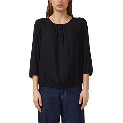 s.Oliver Strukturierte Viskose-Bluse mit Raff-Details s.Oliver Strukturierte Viskose-Bluse mit Raff-Details