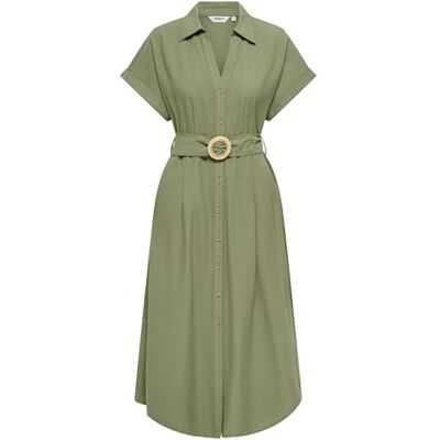ONLY Onljakiri Linen Ss Midi Dress Noos WVN ONLY Onljakiri Linen Ss Midi Dress Noos WVN
