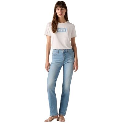 Levi's Damen Jeanshose 314 Shaping mit Stretch-Anteil, Straight Fit, Blau (Cool View), W25/L30 Levi's Damen Jeanshose 314 Shaping mit Stretch-Anteil, Straight Fit, Blau (Cool View), W25/L30