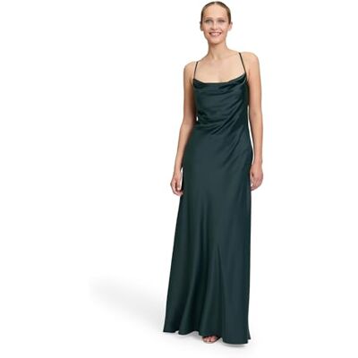 Vera Mont Damen Abendkleid mit Wasserfallausschnitt 42, Dusty Slate Vera Mont Damen Abendkleid mit Wasserfallausschnitt 42, Dusty Slate