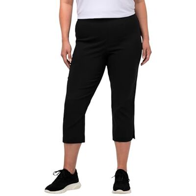 Ulla Popken Damen große Größen Übergrößen Plus Size bis 68, Hose, 7/8-Hose, Bengalin, gerader Schnitt & Knöchellang schwarz 58 640914 10-58 Ulla Popken Damen große Größen Übergrößen Plus Size bis 68, Hose, 7/8-Hose, Bengalin, gerader Schnitt & Knöchellang schwarz 58 640914 10-58
