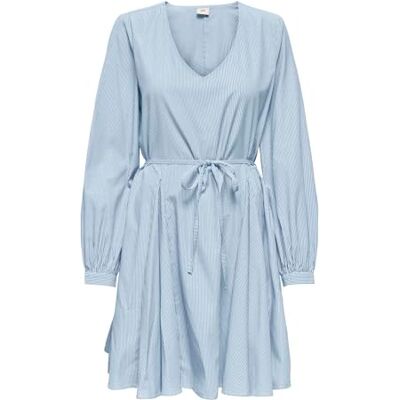 JDY Damen kalinka L/S Flared Dress WVN, Cashmere Blue, L JDY Damen kalinka L/S Flared Dress WVN, Cashmere Blue, L