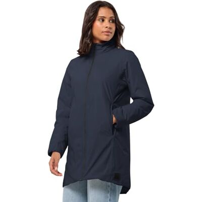 Jack Wolfskin Damen TEXTOR Coat W Mantel, Night Blue, S Jack Wolfskin Damen TEXTOR Coat W Mantel, Night Blue, S