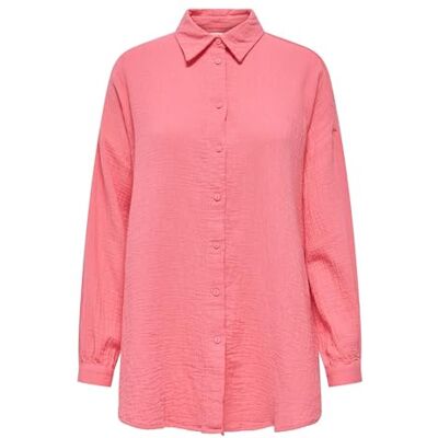 ONLY Damen ONLTHYRA Oversized Shirt NOOS WVN ,Sun Kissed Coral ,L ONLY Damen ONLTHYRA Oversized Shirt NOOS WVN ,Sun Kissed Coral ,L