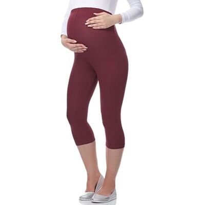 Be Mammy 3/4 Umstandsleggings aus Viskose BE-03 (Winerot, M) Be Mammy 3/4 Umstandsleggings aus Viskose BE-03 (Winerot, M)
