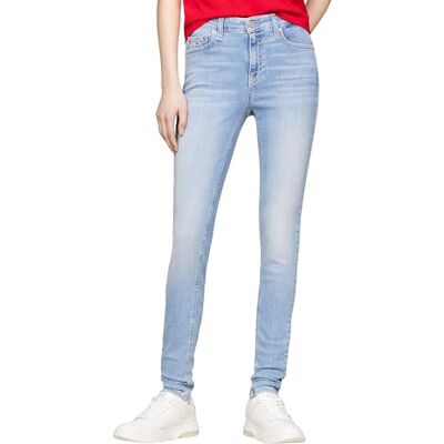 Tommy Jeans Damen Jeans Hose Nora Skinny Fit, Blau (Denim Light), 25W/32L Tommy Jeans Damen Jeans Hose Nora Skinny Fit, Blau (Denim Light), 25W/32L
