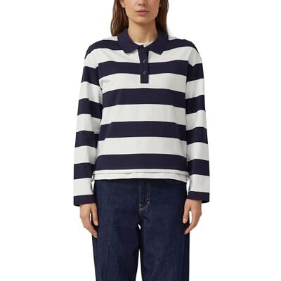 s.Oliver Gestreiftes Sweatshirt mit Polokragen s.Oliver Gestreiftes Sweatshirt mit Polokragen