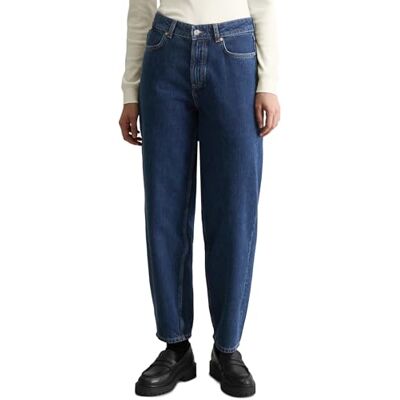 Marc O' Polo Marc OߴPolo Denim Damen Jeanshose aus Bio-Baumwolle Cropped, Blau (Dark Blue Multi 46), W34/L32 Marc O' Polo Marc OߴPolo Denim Damen Jeanshose aus Bio-Baumwolle Cropped, Blau (Dark Blue Multi 46), W34/L32