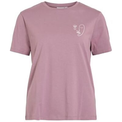 Vila Visybil Abstract O-Neck S/S Top Vila Visybil Abstract O-Neck S/S Top