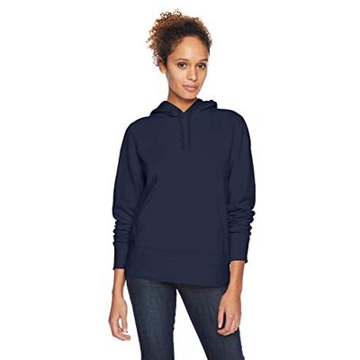 Amazon Essentials Damen Fleecepullover mit Kapuze in normaler Passform (Erhältlich in Übergröße), Marineblau, L Amazon Essentials Damen Fleecepullover mit Kapuze in normaler Passform (Erhältlich in Übergröße), Marineblau, L