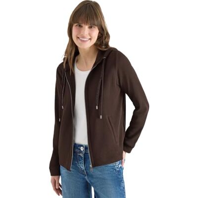 Cecil Langarm Jacke mit Kapuze und Taschen Macchiato Brown M Cecil Langarm Jacke mit Kapuze und Taschen Macchiato Brown M