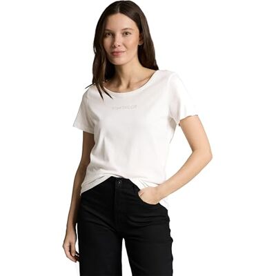 TOM TAILOR T-Shirt mit Strassstein-Logo TOM TAILOR T-Shirt mit Strassstein-Logo