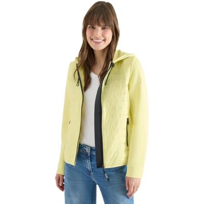 Cecil Jacke mit Strukturmix und Kapuze iced yellow L Cecil Jacke mit Strukturmix und Kapuze iced yellow L