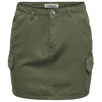 ONLY Damen Onlmalfy Lif E Short Cargo Skirt Pnt, Kalamata, XS ONLY Damen Onlmalfy Lif E Short Cargo Skirt Pnt, Kalamata, XS