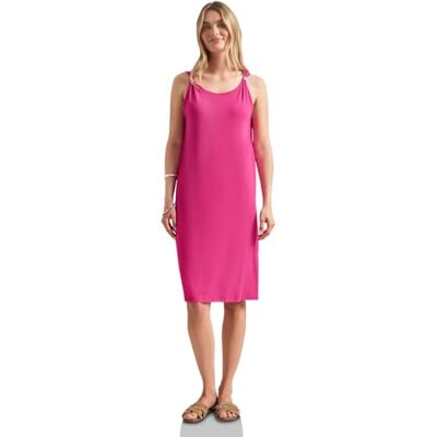 Street One Knielanges Kleid mit Schnallendetail Magenta Dream 42 Street One Knielanges Kleid mit Schnallendetail Magenta Dream 42