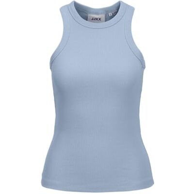 JJXX Damen Jxforest STR Sl Rib Top JRS Noos, Skyway, Small JJXX Damen Jxforest STR Sl Rib Top JRS Noos, Skyway, Small