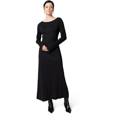 Marc O' Polo Denim Damen Jerseykleid mit Stretch-Anteil lang, Schwarz (Black), XS Marc O' Polo Denim Damen Jerseykleid mit Stretch-Anteil lang, Schwarz (Black), XS