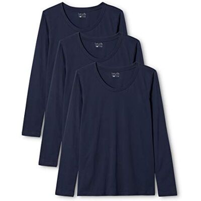 berydale Basic Langarmshirt Damen Baumwolle I 3er Set I Longsleeve Damen, T Shirt Langarm Damen, Longshirt Damen, Langarmshirts Damen, Tshirt Damen Langarm, Unterziehshirt Damen Dunkelblau XS berydale Basic Langarmshirt Damen Baumwolle I 3er Set I Longsleeve Damen, T Shirt Langarm Damen, Longshirt Damen, Langarmshirts Damen, Tshirt Damen Langarm, Unterziehshirt Damen Dunkelblau XS
