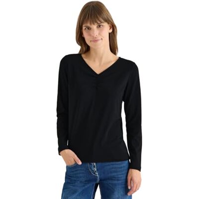 Cecil Damen Basic Shirt mit Raffung Cecil Damen Basic Shirt mit Raffung