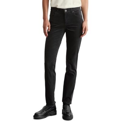 Marc O' Polo Damen Samthose mit Stretch-Anteil Slim Fit, Grau (Dark Graphite), W31/L30 Marc O' Polo Damen Samthose mit Stretch-Anteil Slim Fit, Grau (Dark Graphite), W31/L30
