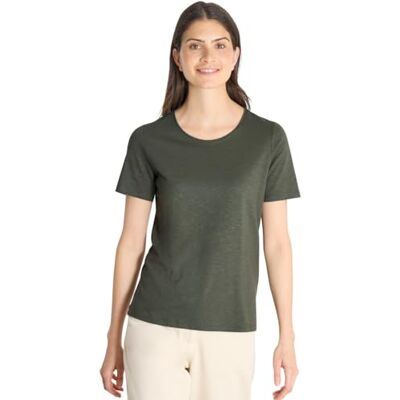 Cecil Basic T-Shirt mit Rundhals in Unifarbe Khaki XXL Cecil Basic T-Shirt mit Rundhals in Unifarbe Khaki XXL