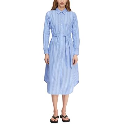 Comma Gestreiftes Hemdblusenkleid aus Popeline Comma Gestreiftes Hemdblusenkleid aus Popeline