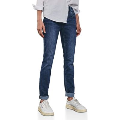 Street One Damen A378402 Jeans im Casual Fit, Dark Blue Wash, 34W / 32L Street One Damen A378402 Jeans im Casual Fit, Dark Blue Wash, 34W / 32L