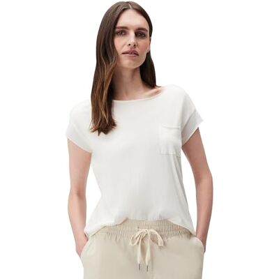 Marc O' Polo Denim Damen T-Shirt aus Bio-Baumwolle Relaxed Fit, Weiß (Scandinavian White), XXL Marc O' Polo Denim Damen T-Shirt aus Bio-Baumwolle Relaxed Fit, Weiß (Scandinavian White), XXL