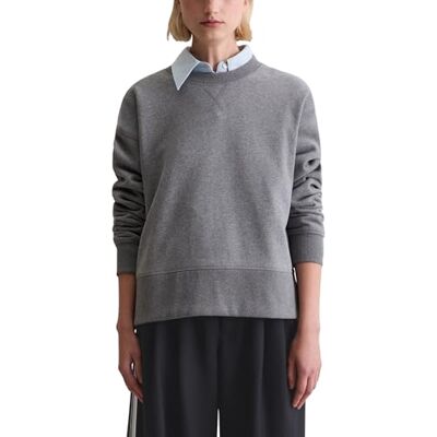 Marc O' Polo Marc OߴPolo Denim Damen Sweatshirt mit Rundhalsausschnitt Relaxed Fit, Grau (Asphalt Melange), XL Marc O' Polo Marc OߴPolo Denim Damen Sweatshirt mit Rundhalsausschnitt Relaxed Fit, Grau (Asphalt Melange), XL