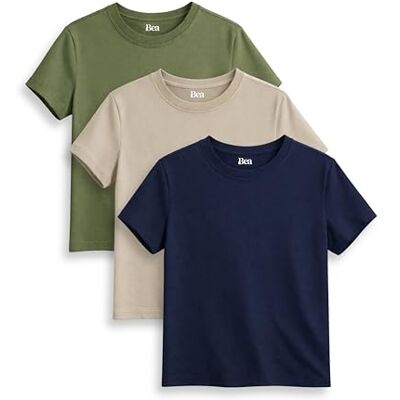 Bea 3er Pack T Shirt Damen Besonders Weich Entspannte Reguläre Passform, Mittleres Gewicht, 100% Baumwolle Tshirt Damen Bea 3er Pack T Shirt Damen Besonders Weich Entspannte Reguläre Passform, Mittleres Gewicht, 100% Baumwolle Tshirt Damen